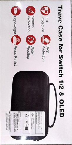 Switch Slim Case for Nintendo Switch 2 (2025)/Nintendo Switch/OLED, Hard Shell Carry Case with Soft Lining, 10 Card Slots, Durable Ballistic Nylon, Soft Silicone Handle, Nintendo Switch2 in Saudi Arabia