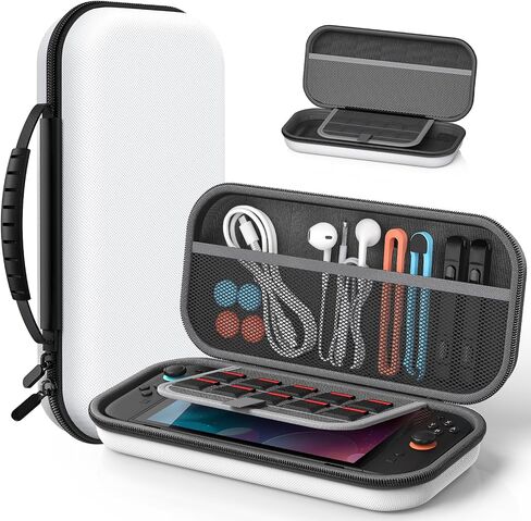 Switch Slim Case for Nintendo Switch 2 (2025)/Nintendo Switch/OLED, Hard Shell Carry Case with Soft Lining, 10 Card Slots, Durable Ballistic Nylon, Soft Silicone Handle, Nintendo Switch2 in Saudi Arabia
