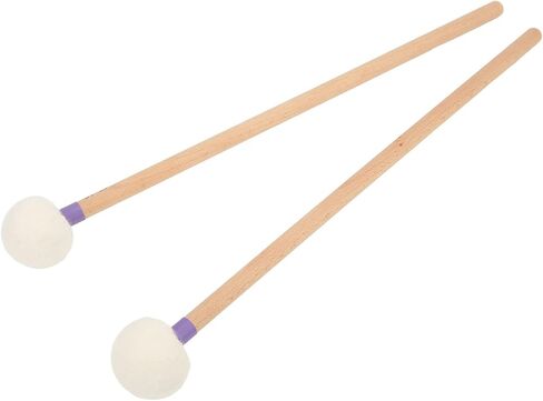 Mallet Drum ، 2pcs Mallet Mallet شعرت رأسًا خشبيًا بمقبض غير قسيمة أدوات مجموعة ملحقات للأدوات للعب (الأرجواني) in Saudi Arabia