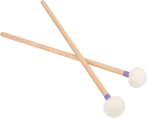 Mallet Drum ، 2pcs Mallet Mallet شعرت رأسًا خشبيًا بمقبض غير قسيمة أدوات مجموعة ملحقات للأدوات للعب (الأرجواني) in Saudi Arabia
