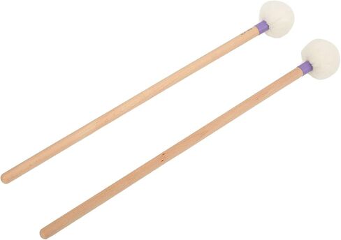 Mallet Drum ، 2pcs Mallet Mallet شعرت رأسًا خشبيًا بمقبض غير قسيمة أدوات مجموعة ملحقات للأدوات للعب (الأرجواني) in Saudi Arabia