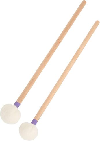 Mallet Drum ، 2pcs Mallet Mallet شعرت رأسًا خشبيًا بمقبض غير قسيمة أدوات مجموعة ملحقات للأدوات للعب (الأرجواني) in Saudi Arabia