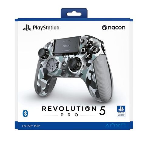 Nacon Revolution 5 Pro Pro المرخصة رسميًا PlayStation Wireless Gaming Controller لـ PS5 / PS4 / PC - تأثير القاعة ، توقفات الزناد ، أزرار قابلة للتطبيق ، صوت بلوتوث - أسود ثلاثي in Kuwait