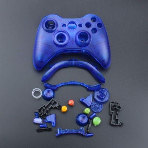 Housing Shell Joystick Housing Case Cover Skin with Thumbsticks Button Kit Replacement for Xbox 360 Wireless Controller (Clear White) in Kuwait