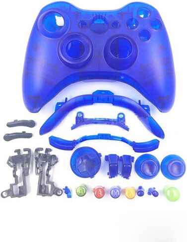 Housing Shell Joystick Housing Case Cover Skin with Thumbsticks Button Kit Replacement for Xbox 360 Wireless Controller (Clear White) in Kuwait