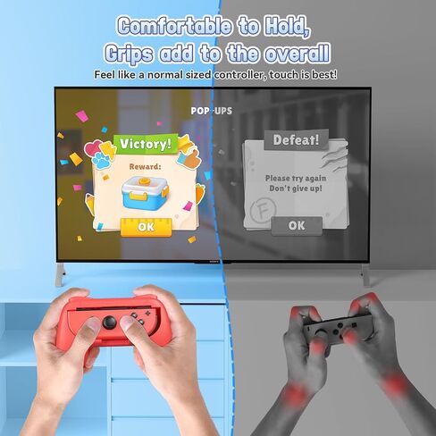 Fastsnail 4 Gips Grips for Nintendo Switch 2 (2025) لـ Joy-Con 2 ، مقاومة للارتداء ومضادة للانزلاق ، مقبض مقبض ، إكسسوارات حامل التبديل لـ NS2 JoyCon2 (أسود ، أسود ، أحمر ، أزرق) in Saudi Arabia