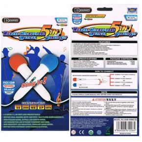 Wii/GC/PS2/PS3/360 Universal Karaoke Microphone Twin Pack Set