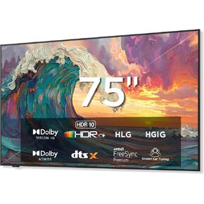 تلفزيون SMART SMART 55 بوصة ، التلفزيون ، التصميم الفائق التصميم التلفزيوني ، 144 هرتز ، HDR ، وضع الفن مع AR AR ، GAMUT WIDE CORAL ، DOLBY VISION IQ ، DOLBY ATMOS ، Google Assistant Voice Remote (55F75 ​​، 2025 Model)