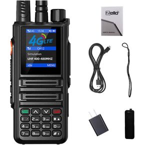 Analog and Network Radio Dual Mode Walkie Talkie Zello Global POC UHF/VHF Bluetooth WiFi 2G 3G 4G Sim Card Android Two Way Radio Wireless Remote Unlimited Distance 6000mAh 100 Miles GPS