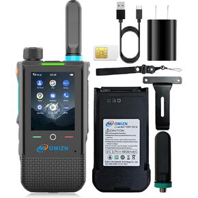 A5 4G Network Walkie Talkie Unlimited Range Available Worldwide POC Two Way Radio Android 8.1 Zello Real PTT WiFi Bluetooth GPS AES256 1 Pack