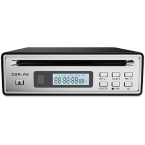 High-Fidelity CD Player with Bluetooth 5.3 | Supports WAV Ripping from Original CD Tracks | USB Playback | 3.5mm Stereo & Optical Output (Silvery)(Remote Uses AAA Batteries - No Button Cells)