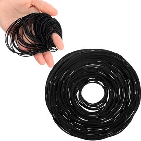 100 Pcs Cassette Recorder Repair Maintenance 25mm-120mm Mixed Square Cassette Tape Machine Recorder Rubber Belt for DVD CD LD VCR