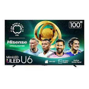 Hisense 55 "Series U6 Series Mini -UHD Smart Fire TV (55U65QF ، 2025 نموذج) - QLED ، 144Hz ، HDR10+، Dolby Vision IQ ، Dolby Atmos ، Game Mode Pro ، Allm ، Alexa built in ، Black