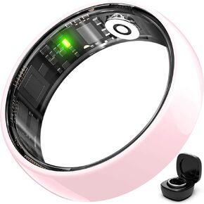 Ceramics Smart Ring Health Tracker,Sleep Tracking Wearable - Heart Rate - Fitness Tracker for Women/Men,Free Subscription,Scratch-Resistant and Scratch-Free Smart Ring Fitness Tracker(White,#9)