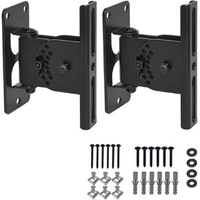Speaker Wall Mount,All Metal Column Speaker Mount Brackets,Swivel & Tilt,Hold up to 30lbs,HD-626 (2Packs,Black)
