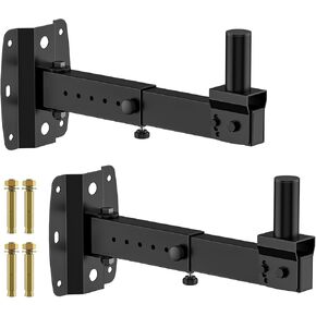 Rimous Heavy Duty Speaker Mounts for PA Speaker Wall Mount - Adjustable Tilt & Swivel Wall Mount Brackets for Professional Audio PA Speakers Mounting Brackets Holds 110lbs Large Speakers, 2 Pack