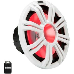 Kicker KMF122 12" Marine Subwoofer with LED White Grill 2 Ohm for Free Air Applications
