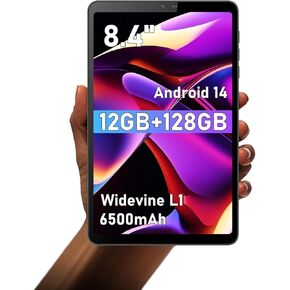 Android Tablet, 10.1 inch Android 14 Snapdragon 685 Processor, 12GB RAM 128GB ROM 1200*1920 IPS HD Touchscreen, 2.4G+5G Wi-Fi 6500mAh Battery Powerful Performance Tablet, 5MP+5MP Dual Cameras