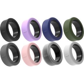 8Pack Ring Cover for RingConn Smart Ring, Anti-Scratch Elastic Silicone Ring Case Cover Compatible with RingConn Smart Ring (S for Size 6/7/8/9/10)