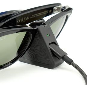 شحن موقف متوافق مع Ray-Ban Meta Wayfarer و Headliner و Skyler مع USB من النوع C