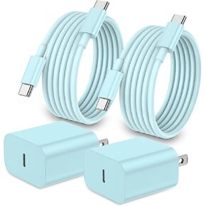 iPhone 16 15 Charger Fast Charging,20W Apple iPad USB C Fast Charger,2Pack 6ft USB C Wall Charger Block for iPhone 16/16 Pro/16 Pro Max/15/15 Plus/15 Pro/15 Pro Max, iPad Pro/Mini, MacBook