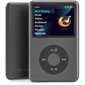 Mp3 Player with Bluetooth Y1 128G Innioasis Digital Music Player Portable Mini HiFi Sound Video Version Upgrade Nice Gift for 2025 Black