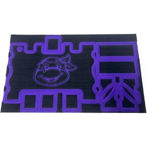 | Turtlebox Seadek Pads | Fits Gen 2 and Gen 3 Models | Custom Ninja Turtle Design | Adhesive Backing | Turtlebox Speaker Accessories | Storm Gray/Ruby Red