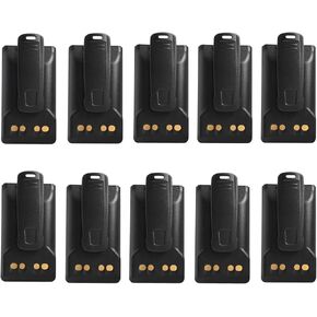 10 عبوات 2600mAh FNB-V134/V134LI بطارية ثنائية الاتجاه لسلسلة VX-260/VX-450/EVX-530 ، متوافقة مع VX-261/VX-454/EVX-539-LI-ion استبدال مع حماية الأمان و 10 حزام
