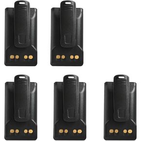 5-Pack 2600mAh FNB-V134/V134LI Two-Way Radio Battery for VX-260/VX-450/EVX-530 Series, Compatible with VX-261/VX-454/EVX-539 Portable Radio-Li-ion Replacement with Safety Protection & 5 Belt Clips