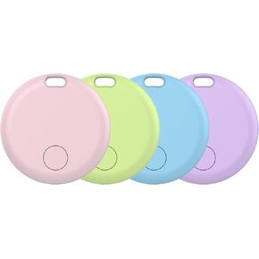 Tracker Air Tag-4 Pack: Smart Bluetooth Tracker, Item Finder Works with Apple Find My (iOS Only) App, Trakcer Tag Locator for Keys, Luggage, Satchel, Backpack etc. (Not for Android Devices)