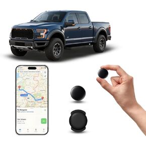 Mini GPS Tracker for Vehicles – Hidden Magnetic Car Tracker Device, Real-Time GPS Tracking for Kids, Car, Pets, No Monthly Fee, Works with Apple Find My, Vehicle Locator, No SIM Required