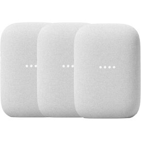 Google Nest Audio (3-Pack) Smart Speakers – Multi-Room Wireless Home Speaker Bundle with Bluetooth, Wi-Fi, Assistant, Stereo Sound, Voice Control & Smart Home Integration