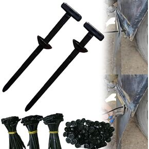 Nylon Universal Cable Tie Buckle, 2025 NEW Push Mount Zip Ties with Pin & Button Design, UV Resistant Zipties for Car Daily Auto Fixing (20Pcs)