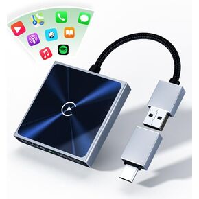 Wireless CarPlay Adapter for iPhone – Mini Size Apple Carplay Adapter Converts Wired to Wireless with USB-A to USB-C Dongle, Stable Control, No Delay, Compatible with Cars from 2016 & iOS 10+