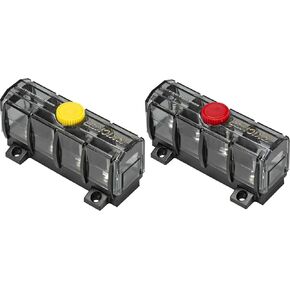 Kicker 47KMFDB3 ABYC Compliant Fuse Holder Distribution Block & 47KMDB3 Ground Distribution Block Bundle