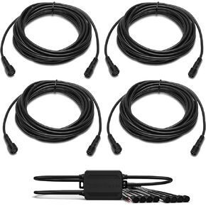 Rockford Fosgate PMX-RGB Color Optix Controller and 4 RGB-16 16' Extension Cables