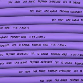 Sky High Car Audio OFC 12 Gauge Primary Wire 100ft (Purple)