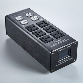 AC Power Filter Power Conditioner, 8 Ways Power Socket, Line Conditioner Power Purifier with Universal Outlets, Power Conditioner Audio Suitable for HiFi CD Player Piano, TV, P10