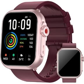 Smart Watch for Men Women, 1000mAh Battery 100-Day Standby Time, 1.85" HD Screen Fitness Tracker, 110+ Sport Modes, IP68 Waterproof, Heart Rate/Sleep Monitor, Fitness Watch for Android/iOS(Black)