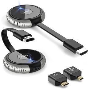 TIMBOOTECH Wireless HDMI Transmitter and Receiver 4K, Streaming Media Video/Audio/File HDMI Wireless Extender 5G Kit for Laptop, Camera, Cable Box, Netfix, PS5, Phone to Monitor, Projector, HDTV 165FT