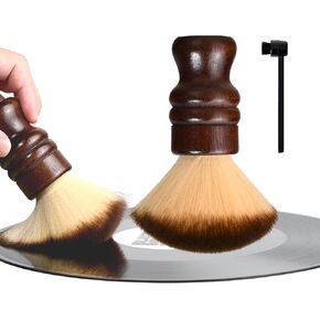 2-in-1 Vinyl Record Cleaning Brush with Stylus Brush - Anti Static Soft Record Cleaning Kit for Albums Record Players - Retro Wooden Handle Record Brush - High Density Microfiber Bristles Vinyl Brush