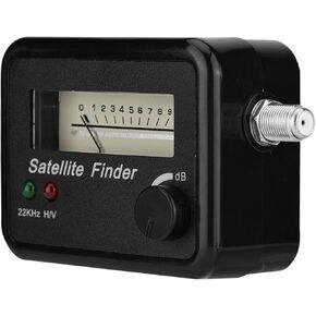 TV Antenna Signal Strength Meter, Satellite Finder, White on Black
