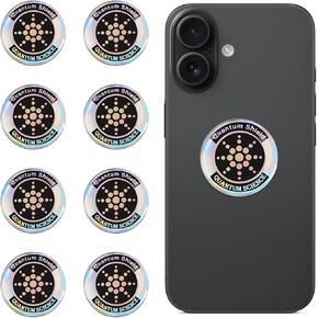 8 Pieces of Cell Phone Protection Neutralizers Stickers, Blockers Equipment Stickers for All Phones Tablets Laptops Computer WiFi All Devices Gold
