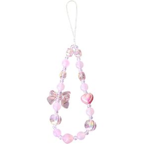 Beaded Phone Charm Lanyard Strap Girly Style Fixed Beads Pearl Lanyards