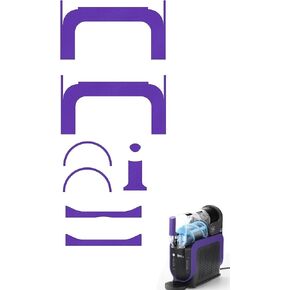 Purple Decorative Sticker Kit for Ninja Slushie Frozen Drink Machine FS301 / FS300 – 8-Piece Glossy Appliance Wrap with Starry Finish - Accessories for Ninja Slushie Machine