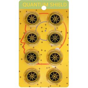 8 Pieces of Cell Phone Protection Neutralizers Stickers, Blockers Equipment Stickers for All Phones Tablets Laptops Computer WiFi All Devices Gold vine2