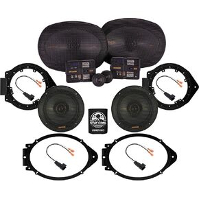 Kicker Speakers 6X9 & 6.5 inch for Chevrolet Silverado 1500/1500LD(Crew Cab) 2014-2024 Upgrade Kit-2 Pairs of KS Series with Adapters and Harness, Car Audio Front & Rear Door Speaker KSS6904 & KSC6504