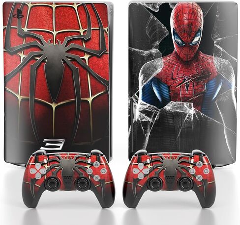 ملصق فينيل لوحدة التحكم وجهاز التحكم من TESSGO Skin Disc Edition، متين، مقاوم للخدش، خالٍ من الفقاعات، مصطف بدقة، متوافق مع Play S tation 5 in Saudi Arabia