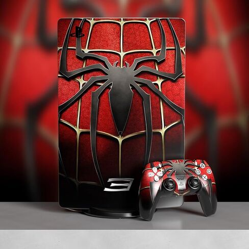 ملصق فينيل لوحدة التحكم وجهاز التحكم من TESSGO Skin Disc Edition، متين، مقاوم للخدش، خالٍ من الفقاعات، مصطف بدقة، متوافق مع Play S tation 5 in Saudi Arabia