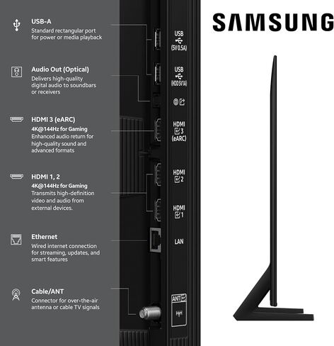 Samsung 32-Inch Class QLED Q8F 4K UHD Smart TV (2025 Model) Q4 AI Processor, 100% Color Volume with Quantum Dot, AirSlim Design, Endless Free Content, Samsung Vision AI, Alexa Built-in in Saudi Arabia